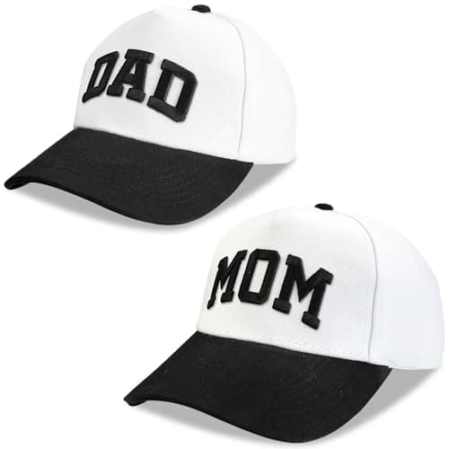 ZVUZVO Embroidered Mom and Dad Hats for Women Men, Adjustable Parents Gifts for Couples — image 1