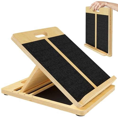 MUCITAGF Portable Slant Board for Calf Stretching, Adjustable Incline Board and Calf Stretcher, Physical Therapy Equipment for Knees, Ankle, Heel, Feet and Leg