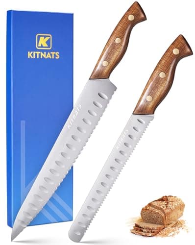 10"/8"Bread Knife set -Multifunction Serrated Knife Razor Sharp Slicer bread knife for homemade bread For Bread, Bagels, Cake, Baking, Efficient cutting Gifts Mother Fathers — image 1