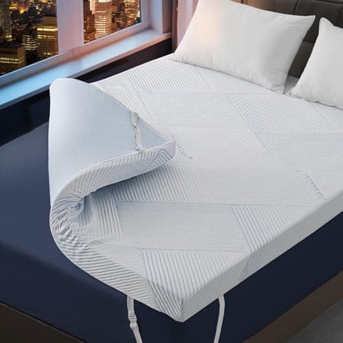 3 Inch Queen Size Gel Memory Foam Mattress Topper High Density Cooling Pad Pressure Relief Bed Topper with Removable & Washable Cover - Nanoocool™ — image 1