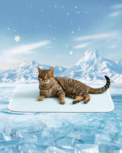 TIMSUNBER Dog Cooling Mat - Instant Cooling Pet Bed for Dogs & Cats, 6-12°F Drop, Non-Toxic & Machine Washable, Anti-Slip Bottom, Cool Mat for Indoor & Travel Use Light Blue 24" x 18" — image 1