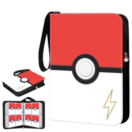 ShrewdYuya 3D Card Binder 4 Pocket, 440 Embossed Cover Trading Card Album | Portable Card Collection Folder with Removable Sleeves, Trading Card Holder for Sports Cards, Gift for Collectors. — image 1