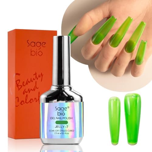 SAGEBIO Jelly Gel Nail Polish, 15ml Semi-Transparent Gel, Glossy Finish, Vibrant Colors for DIY Manicures, Long-Lasting & Chip-Resistant — image 1