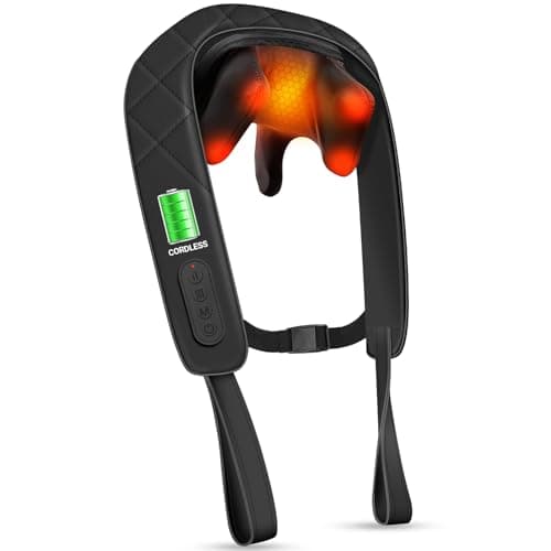 CuPiLo Cordless Neck and Shoulder Neck Massager with Heat, 5-Zone Heat | 4D Kneading Shoulder Massager for Pain Relief Deep Tissue, Electric Shiatsu Massage, Wearable & Rechargeable, Office, Home — image 1