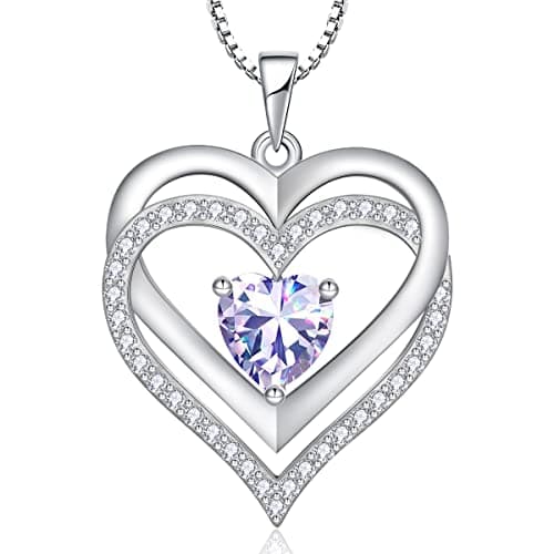 RIVIKO Infinity Heart Symbol Necklace for Women 925 Sterling Silver Love Heart Pendant Valentine's Day Anniversary Birthday Christmas Jewelry Gifts for Women Mom Wife Sister Her Friends — image 1