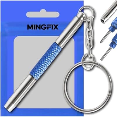 Eyeglass Keychain Screwdriver Repair Kit,MINGFIX 3 in 1 Eye Glasses Tightening Tools Set with Small Phillips,Flathead,Nut Driver Bit for Sunglasses,Eyeglasses and Others