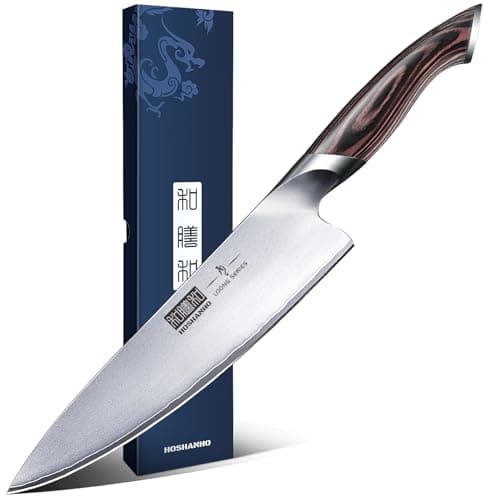 HOSHANHO Kitchen Knife in Japanese High Carbon Steel, Professional High-Class Chef's Knife 8 inch, Non-slip Ultra Sharp Cooking Knives with Ergonomic Handle — image 1