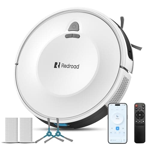 Redroad Robot Vacuums,10KPa Robotic Vacuum Cleaner with Mapping,Lidar Navigation&Obstacle Avoidance,150mins Robot Vacuum with App/Alexa/Remote,Tangle-Free Pet Hair,Self-Charging for Hard Floor/Carpet — image 1