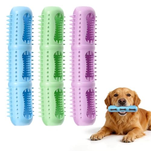 Eternalyme Bite and Brush Chew Toys for Small and Medium Breeds,Dogs Dental Chew,Teething Chew Toys,Toothbrush Toy for Cleaning Teeth and Keeping Dogs Busy(3-Pack) — image 1