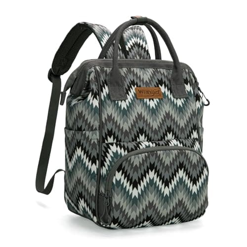 Montana West Wrangler Aztec Callie Diaper Bag Backpack with Stroller Straps Multifunction Baby Travel Bag WG2211-9110BK