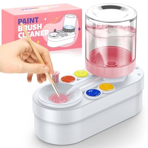 2026 Upgraded Paint Brush Cleaner Tool: Paint Station for Kids Girls, Artist Supplies, Oil Acrylic Paint Brush Water Dispenser, Easter Birthday Gifts for Girls&Artists