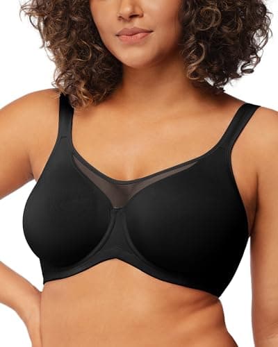 HSIA Minimizer Bras for Women Plus Size, Full Coverage Coolcomfort T Shirt Unlined Bra with Underwire for Heavy Breast — image 1