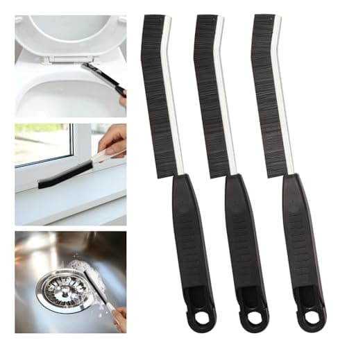 Hard Bristle Crevice Cleaning Brush,Grout Cleaner Brush,Scrub Brushes for Tile Floor,Gap Cleaning Supplies with Clip for Bathtub,Shower,Sink,Kitchen,Home Essentials,Gi-ft for Women Men(3PCS) — image 1