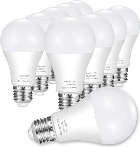 HengBo LED 100 Watts Equivalent Light Bulb, E26 6500K Daylight White LED Bulb, A19 12W Medium Screw Light Bulbs for Kitchen, Living Room Home Lighting — image 1