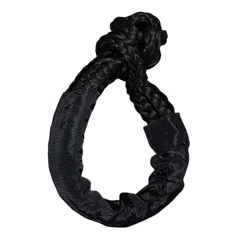 Brobantle 1/2" x 22 Inch Black Synthetic Soft Shackles for Kinetic Recovery Tow Rope,56,000Lbs Breaking Strength for ATV UTV SUV Truck Off-Road Vehicle Recovery — image 1