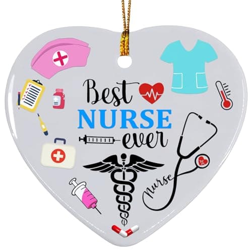 Nurse Christmas Ornament, Nurse Ornaments for Christmas Tree, Best Nurse Ever Gifts, Gifts for Nurses Female, Nurse Gifts for Women, Nurse Practitioner, Registered Nurse, New Nurse — image 1