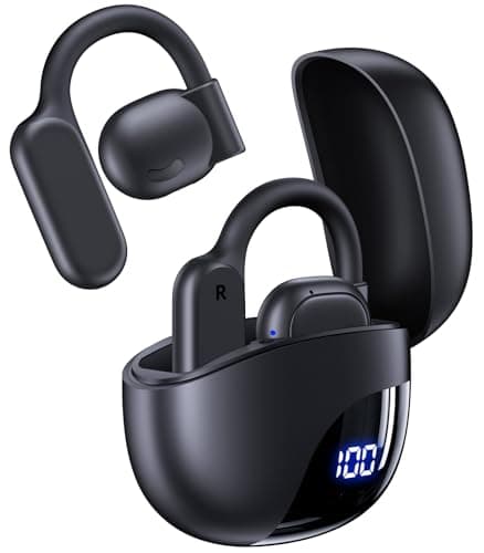 AI Translation Earbuds Real Time 164 Languages 80H Playtime Translator Ear Buds Audifonos Traductores Inglés Español Wireless Earphones Bluetooth AI Headphone for Travel Meeting Learning K08 Black — image 1