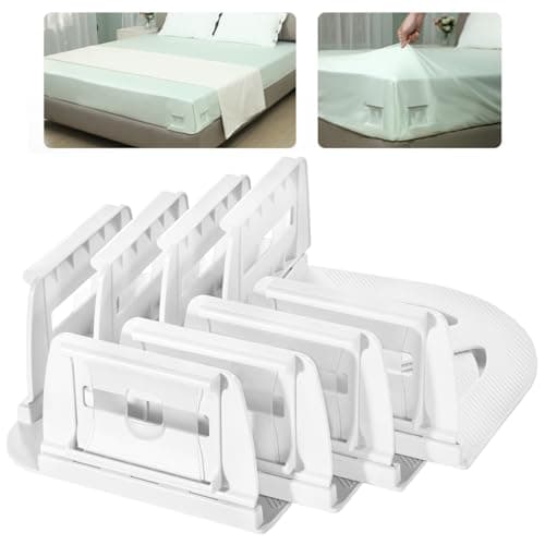 Sheet Holders - Bed Sheet Holders for Corners Heavy Duty Fitted Sheet Holders Keep Sheets Firm & Tight Bed Sheet Grippers Lock Bed Sheets Holders for All Mattress Sizes Bedsheet Clips Easy Setup — image 1