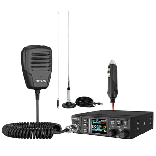 Retevis MB3B CB Radio Kit with Antenna, NRC Noise Cancellation, Long Range CB Mobile Radio, WX Channel, Brightness Color LCD, AM/FM, 12V/24V, EMG Channels 9/19 Radios for Long Haul Trucker Off-Road — image 1