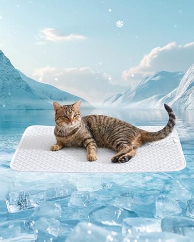 TIMSUNBER Dog Cooling Mat - Instant Cooling Pet Bed for Dogs & Cats, 6-12°F Drop, Non-Toxic & Machine Washable, Anti-Slip Bottom, Cool Mat for Indoor & Travel Use Light Gray 24" x 18" — image 1