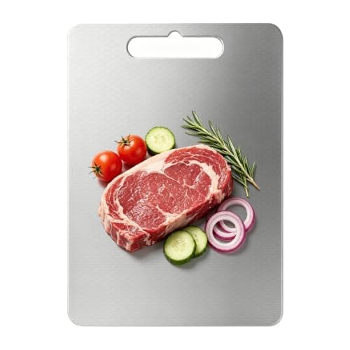 JIEXINGNB Metal Cutting Board, Honeycomb Stainless Steel, 15 x 11.8 in | Built-in handle for easy lifting and hanging — image 1