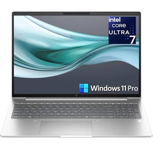 HP EliteBook Laptop Computer for Business with Copilot AI, Intel Core Ultra 7 255U (12C/14T), 32GB DDR5 RAM, 1TB SSD, 16" FHD+, Fingerprint Reader, Thunderbolt 4, Silver, Windows 11 Pro