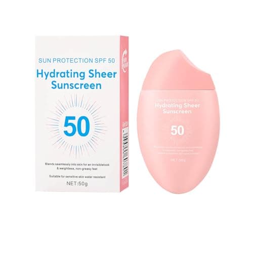 Sunscreen SPF 50+ 50g, Hydrating Sheer Face Sunscreen, Waterproof & Lightweight Water Gel, Non-Greasy, No White Cast, for Sensitive Skin Daily Use — image 1