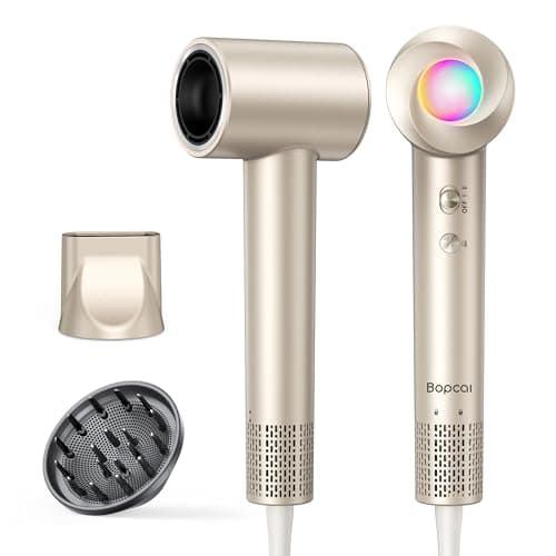 Hair Dryer Ionic with Diffuser - 160,000 RPM Professional High-Speed Blow Dryer, 500M Negative Ions Fast Drying for Women, Lightweight, Low Noise Dryer for Curly or Straight Hair — image 1