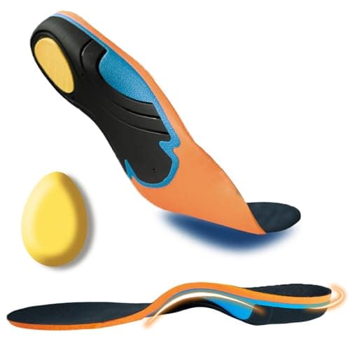 AOBEKOS Plantar Fasciitis Relief Insoles Men Women High Arch Support Shoe Inserts,240+lbs Comfort EVA Orthotics Insert Absorb Shock Work Boot Shoe Insole for Flat Feet, Pronation, Heel & Foot Pain — image 1
