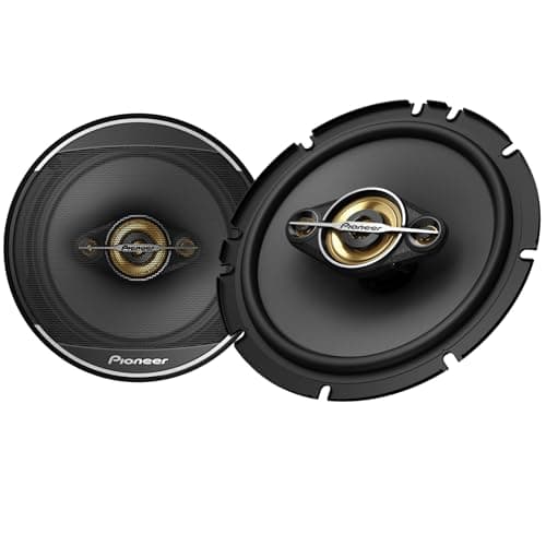 PIONEER A-Series Plus TS-A1681F 6.5” 4-Way Speakers (Pair) – 350W Max, Balanced Sound + Smooth Treble, Enhanced Bass, Ideal Factory Upgrade, Installation Adaptors Included