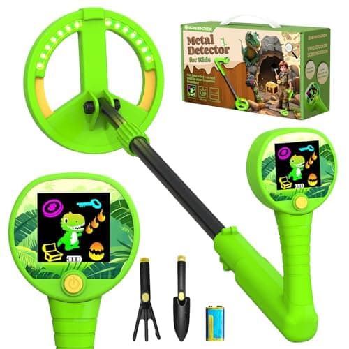 Metal Detector for Kids, Intuitive Color LCD Display, 6.7” Glowing LED Coil, Kid-Safe Lightweight with Adjustable Handle & 4” Precision Deepth, Perfect Educational Gift for Kids Ages 3-12 — image 1