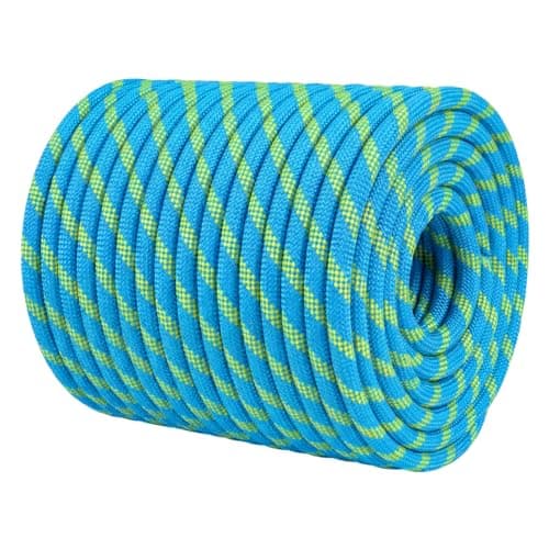 Glfcai 1/2 Inch Arborist Rigging Rope (150 Ft) | 9,000 lbs MBS Double Braid Polyester Bull Rope | ASTM F2116 Certified Static Line for Tree Removal, Heavy Limb Lowering & Utility Hoisting - Blue