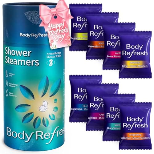 BodyRefresh Shower Steamers Aromatherapy 8 Pack - Birthday Gifts for Men Him,Mothers Day Gifts for Mom Wife,Shower Bombs with Natural Esseential Oils for Home Spa Relaxation,Stress Relief Self Care — image 1