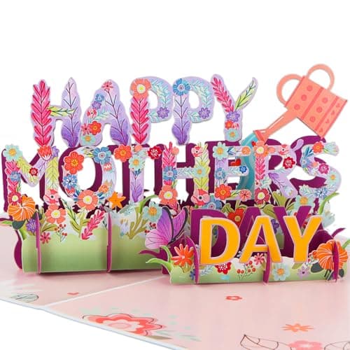 FaCraft 3D Pop Up Mothers Day Card - Happy Mothers Day Flower Pop Up Gift Greeting Card with Envelope with Blank Insert for Best Mom Women Wife Daughter Grandma — image 1
