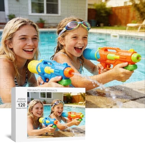 Custom Photo Puzzle 120 to 1000 Pieces - Personalized Jigsaw Puzzle from Your Picture, Glossy Finish for Pet, Family, Christmas, Birthday, Wedding(Made in USA)