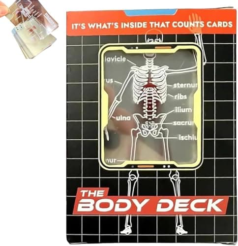 The Body Deck Educational Playing Cards, 3D Transparent Skeleton Design, Interactive Anatomy Learning Cards — image 1