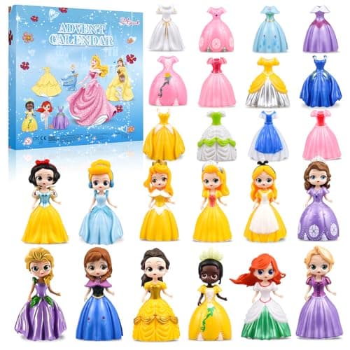 Princess Advent Calendar 2026 Girls, Princess Deformation Toys 24 Days Christmas Countdown Calendar Creative Xmas Gifts for Kids Teens — image 1