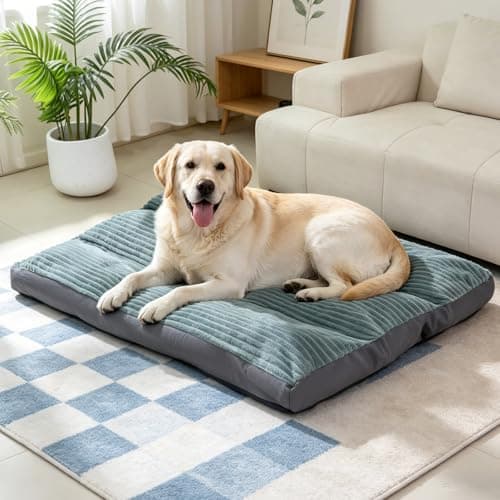 Big Dog Bed for Large Sized Dogs - Dog Crate Pad Removable Washable Cover, Non-Slip Bottom, Pet Mat Comfort Cushion for Joint Relief, Deep Sleep & Home Decor — image 1