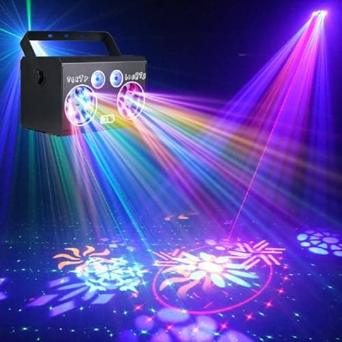 Party Lights DJ Disco Light DMX512 Voice-Controlled RGB Multi-Effect Stage Lighting stroboscopic Family Gatherings Weddings KTV Clubs, Karaoke Holiday Decorations Atmosphere Lighting Light Shows — image 1