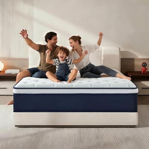 Queen Mattress,12 Inch Queen Size Mattresses in a Box, Hybrid Pocket Spring Mattress with CertiPUR-US Certified Foam, Fiberglass Free, Cool Sleep Technology 80''L x 60''W — image 1