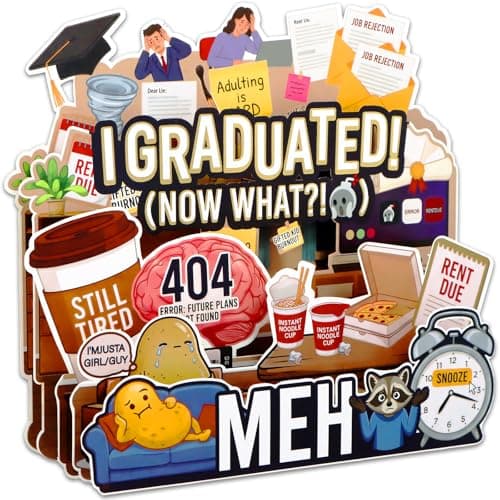 FaCraft Funny Graduation Cards - Relatable Meme I Graduated Now What Adulting is Hard Gifted Kid Burnout I'm Just a Girl/Guy 404 Error Future Not Found - 5-Layer Pop Up for Bestie Class of 2026 — image 1