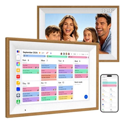 VEJLD
Digital
Calendar
10.1"
Smart
Family
Planner
Electronic
Touch
Screen | Calendar Sync, Interactive Chore Chart with Rewards, Meal Planner, To-Do List, Electronic Photo Frame, Desk Stand Included — image 1