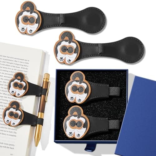 2Pcs Magnetic PU Leather Bookmarks Gift Box, Cute Cat Book Marks for Reading Women, Magnetic Bookmark Set with Double-Sided Magnets, Book Club Gifts for Women, Bookish Gifts — image 1