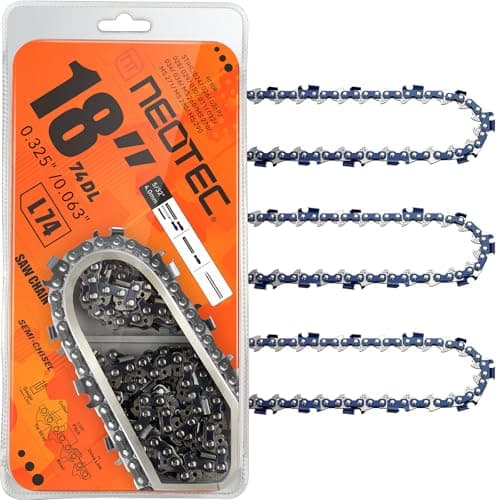 18 Inch Chainsaw Chain L74, .063" Gauge, .325" Pitch, 74 Drive Links Fits for Stihl MS271 and More 26rm374 (3 Chains) — image 1