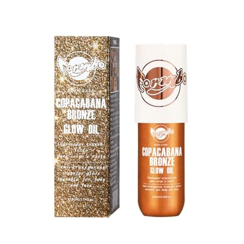 Body Glow Oil,Shimmering Highlighter Liquid with Warm Bronze Glow, 90ML Non-Sticky & Lightweight Moisturizer for Face&Body Beach Vacations&Evening Glow(03#) — image 1