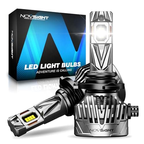 NOVSIGHT 𝟗𝟎05 Fog Light Bulbs - 50000LM Extreme Bright 𝟗𝟎05/𝐇B3 Fog Lights 6500K White, Effective Heat Dissipation LED Light Bulb, IP68 Waterproof, Plug and Play, Pack of 2 — image 1