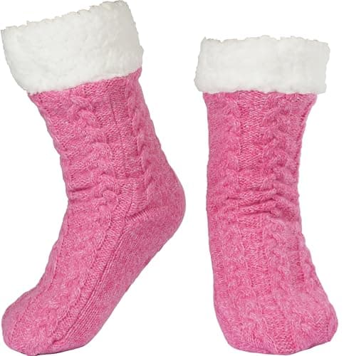 BenSorts Women Winter Thick Slipper Socks with Grippers Non Slip Warm Fuzzy Socks Christmas Gifts — image 1