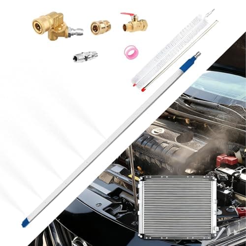 40″Radiator Cleaning Wand, Water/Air 4500PSI Pressure Washer Tool with Pressure Washer Gun Adapter, Clean Brush and Sealing Tape, Tips for Cars, Trucks, Heavy Equipment Radiator Cleaning Tool — image 1