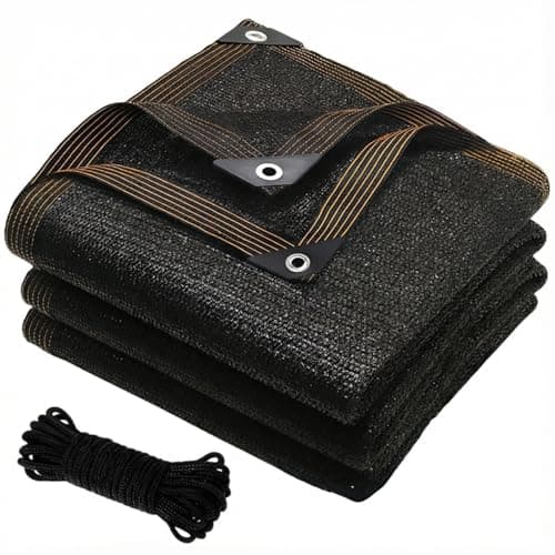 JKNVDVLC 90% Shade Cloth, 10 x 12 FT Tear Resistant Sun Shade Net with Reinforced Grommet,Durable Garden Shade Tarp Cover for Greenhouse,Plant Cover, Chicken Coop,Patio and Pergola,Black — image 1