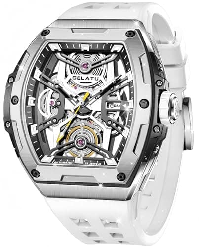 OLEVS Men Automatic Sports Watch Original Skeleton Mechanical Self Winding Luxury Dress Sapphire Crystal Waterproof Wrist Watch for Men